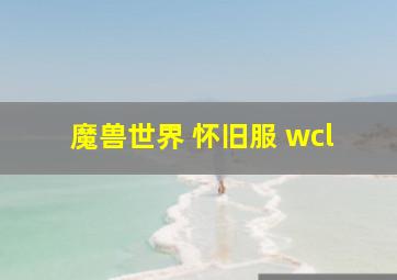 魔兽世界 怀旧服 wcl